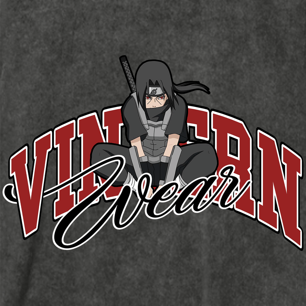 Vintern Itachi - Unisex Oversized Vintage Wash T-Shirt