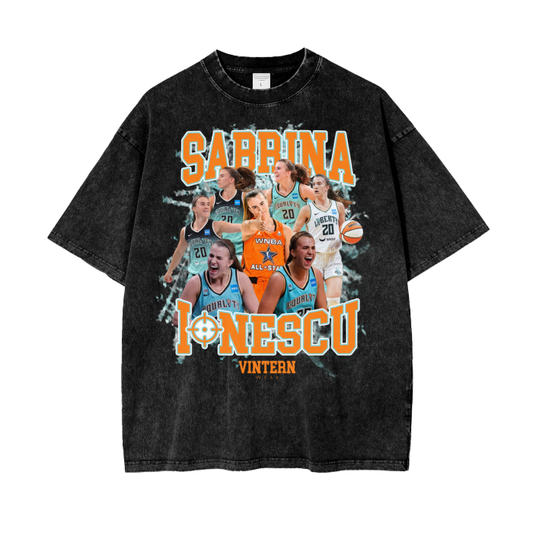 sabrina,ionescu,basketball,nba,wnba,womens,women,black,grey,gray,orange,teal,blue,white,turquoise,all star,3 pointer,hoops,sab,sniper,shooter,shirts,tshirts,vintage,snow,washed,streetwear,graphic t,graphics,apparel,drip,MOQ1,Delivery days 5