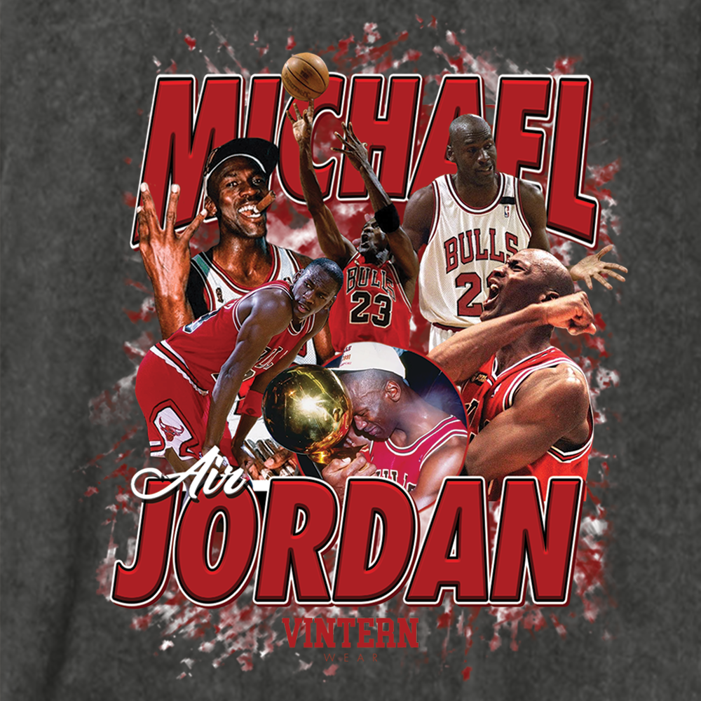 Vintern Air Jordan - Unisex Oversized Vintage Wash T-Shirt