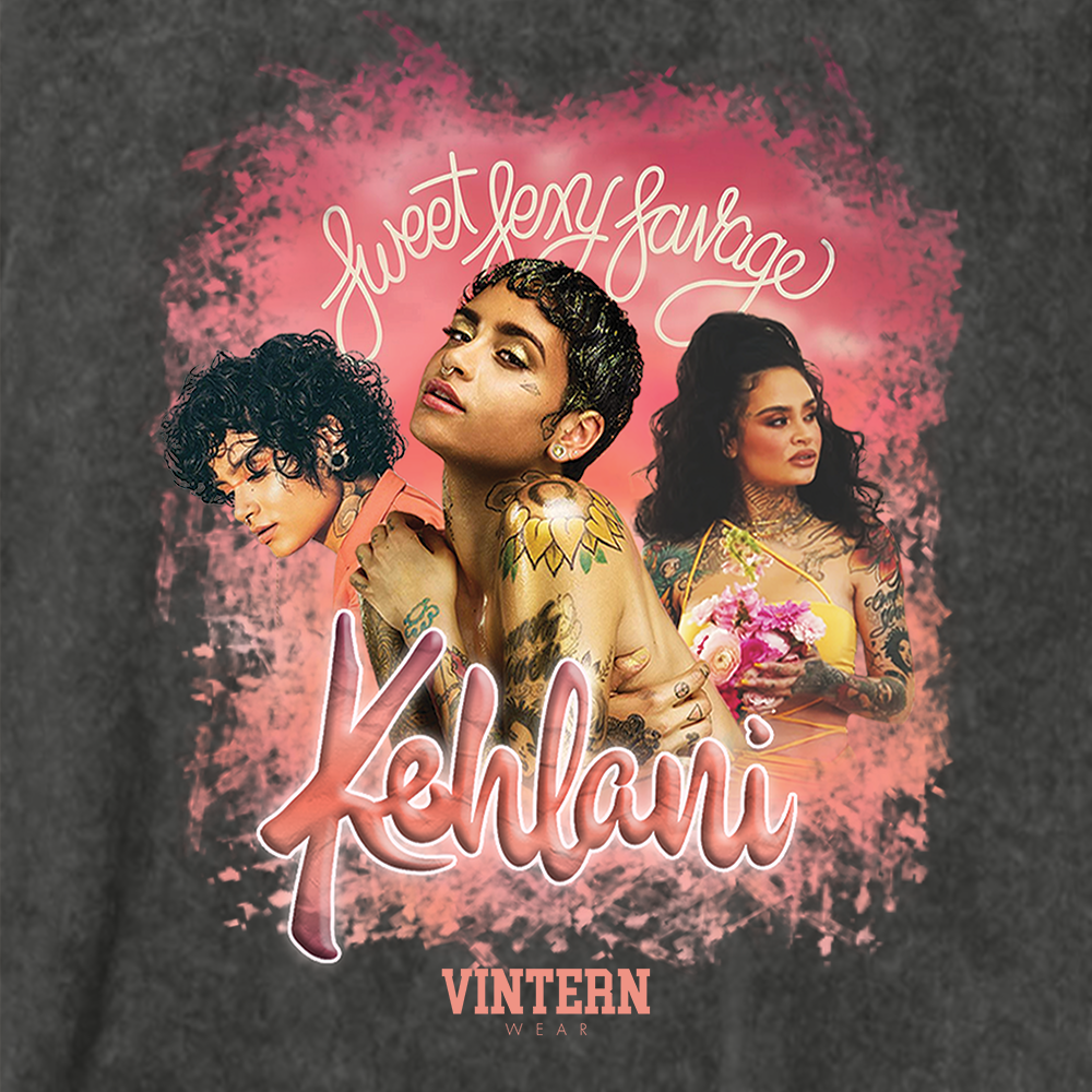 Vintern Kehlani - Unisex Oversized Vintage Wash T-Shirt