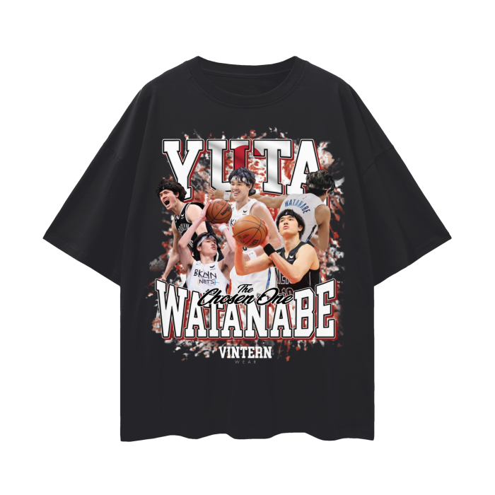 the chosen one,yuta,watanabe,brooklyn,nets,white,black,grey,bkn,new york,vintage,shirt,nba,basketball,apparel,streetwear,street,wear,apparel,clothing,tough,cool,snow wash,vintage wash,MOQ1,Delivery days 5